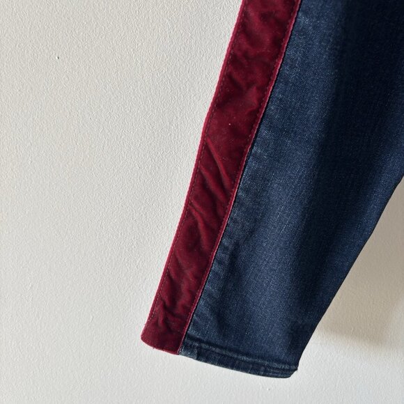 LOFT Made & Loved Skinny Jeans Red Velvet Women Sz 24/00 Office Holiday Preppy - Picture 9 of 16